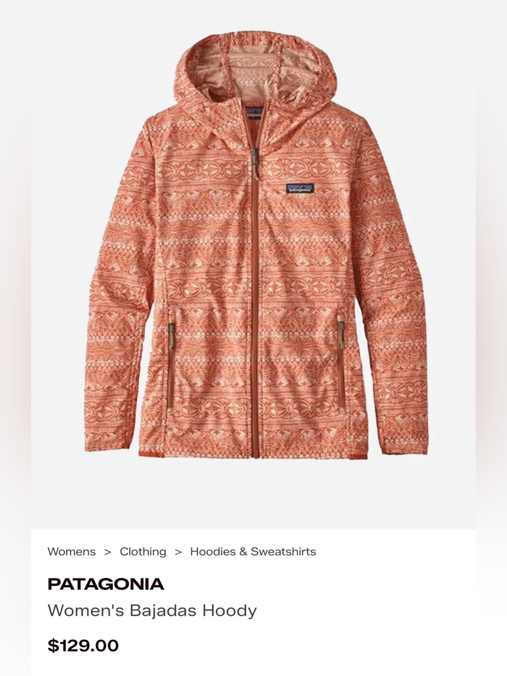 Patagonia Woman’s  Bajadas Hoody size large . - Picture 2 of 10